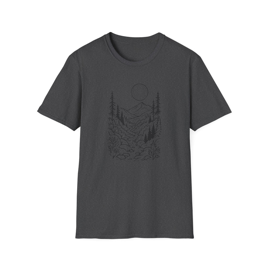 Moonlit Mountain Landscape T-Shirt