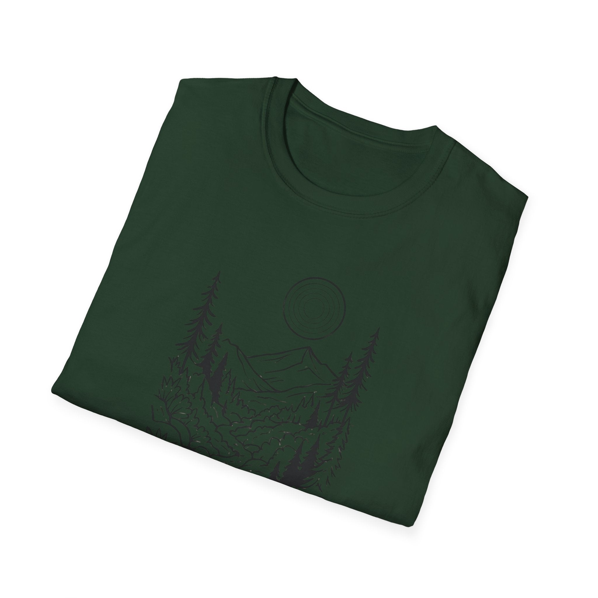 Moonlit Mountain Landscape T-Shirt