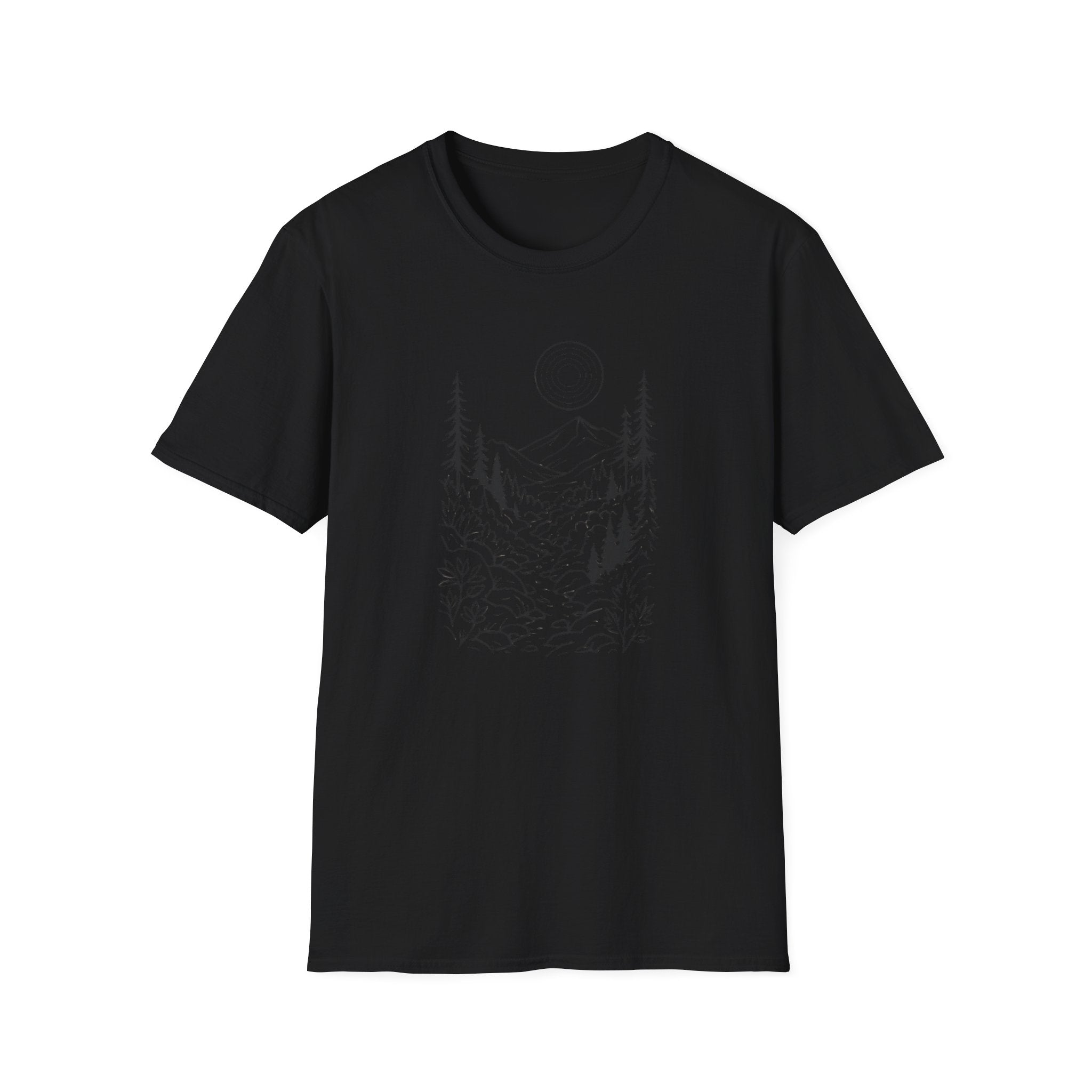Moonlit Mountain Landscape T-Shirt