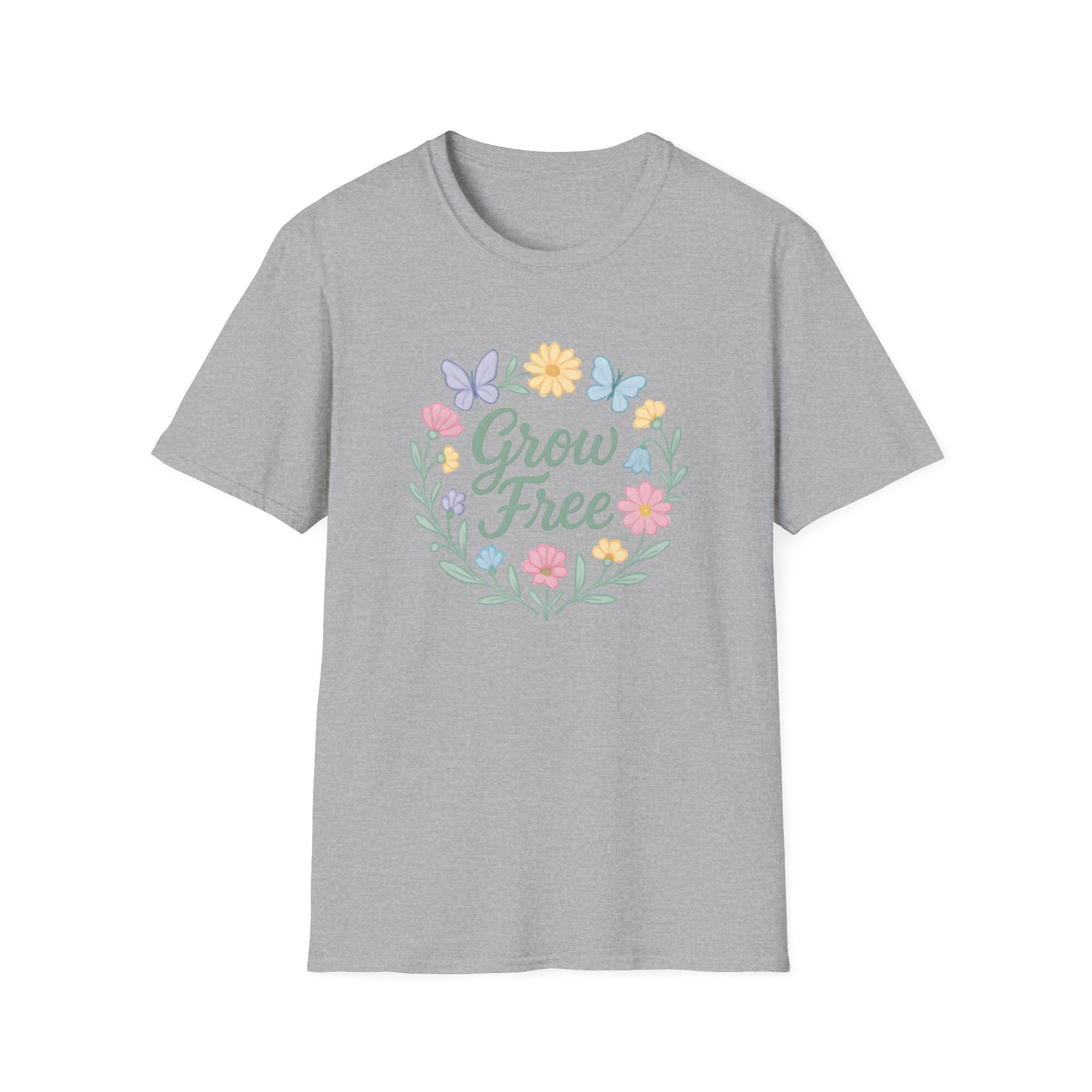 Grow Free Floral Wreath T-Shirt