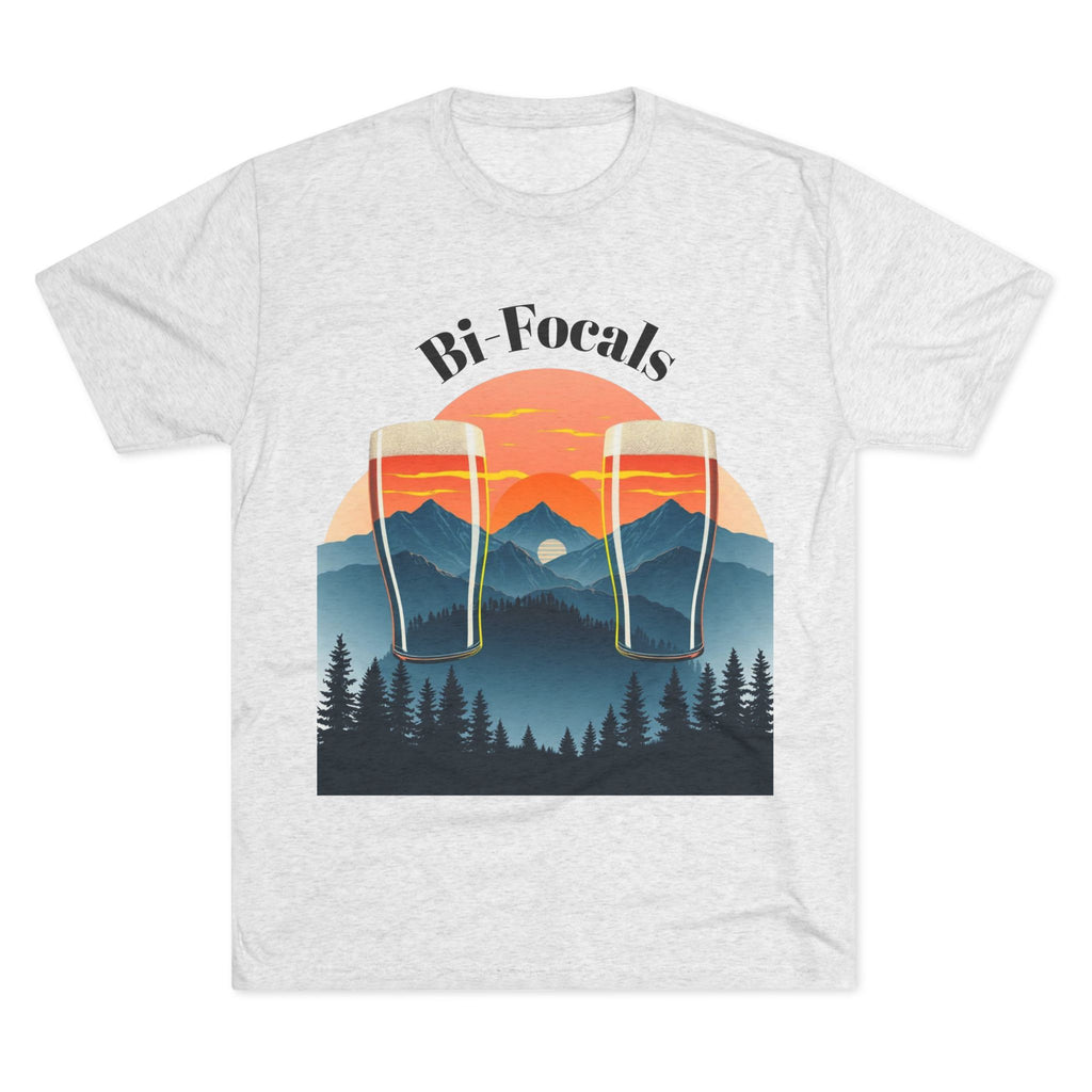 Bi-Focals Mountain Sunset T-Shirt — Funny Beer Glasses Nature Tee