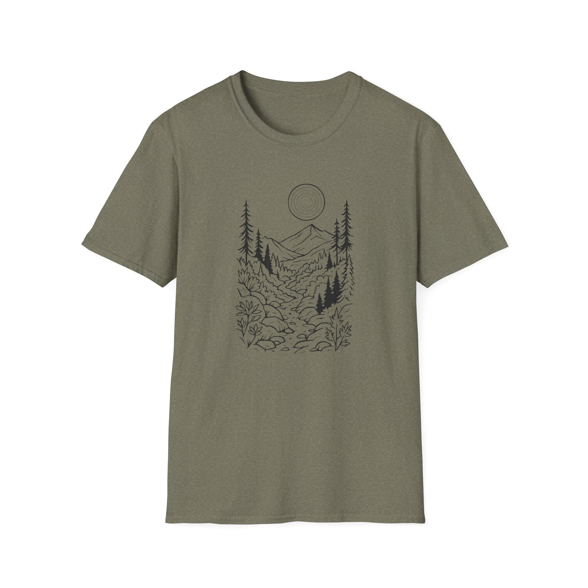 Moonlit Mountain Landscape T-Shirt