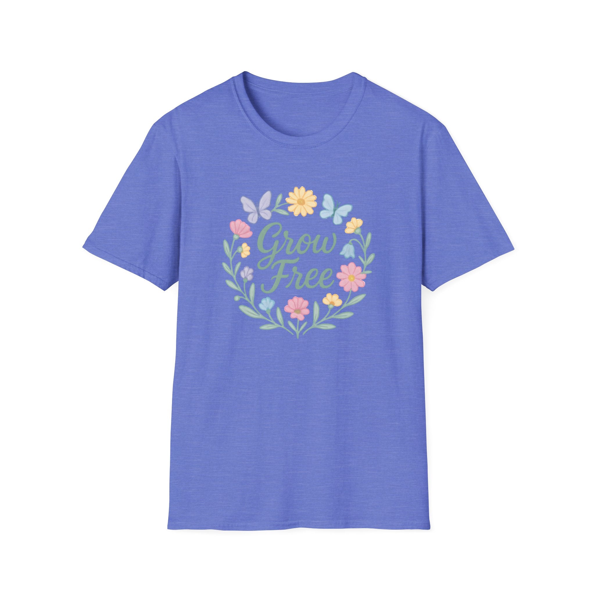 Grow Free Floral Wreath T-Shirt