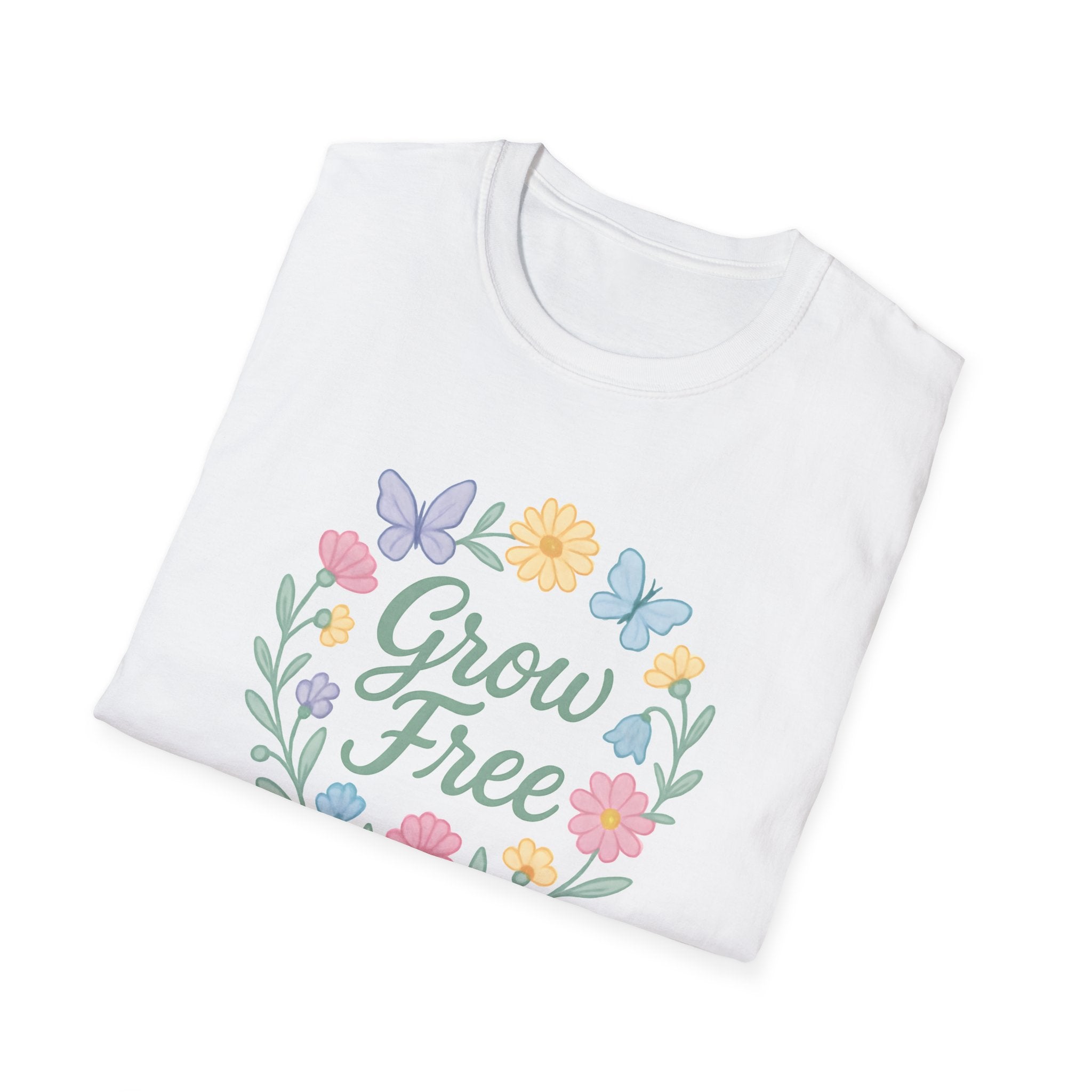 Grow Free Floral Wreath T-Shirt
