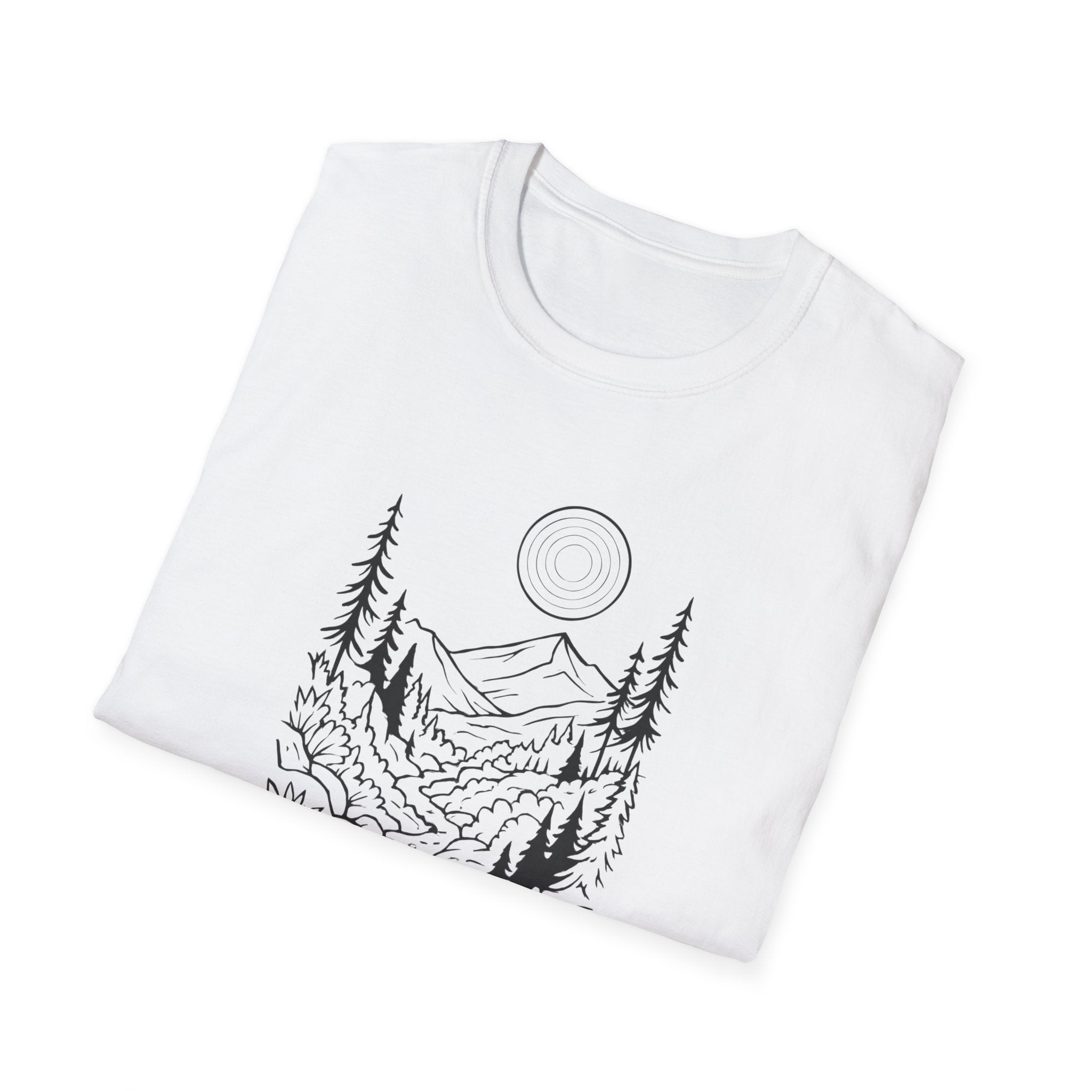Moonlit Mountain Landscape T-Shirt