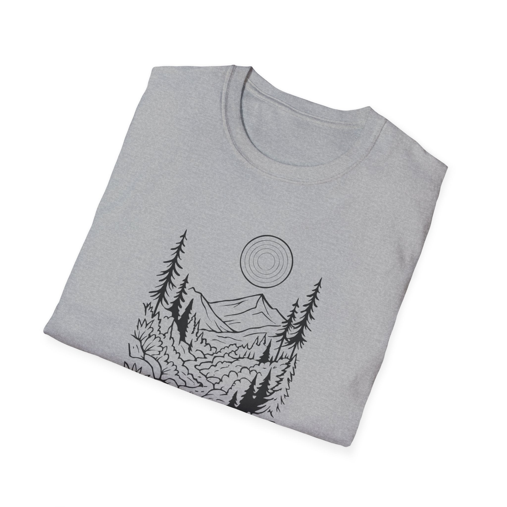 Moonlit Mountain Landscape T-Shirt