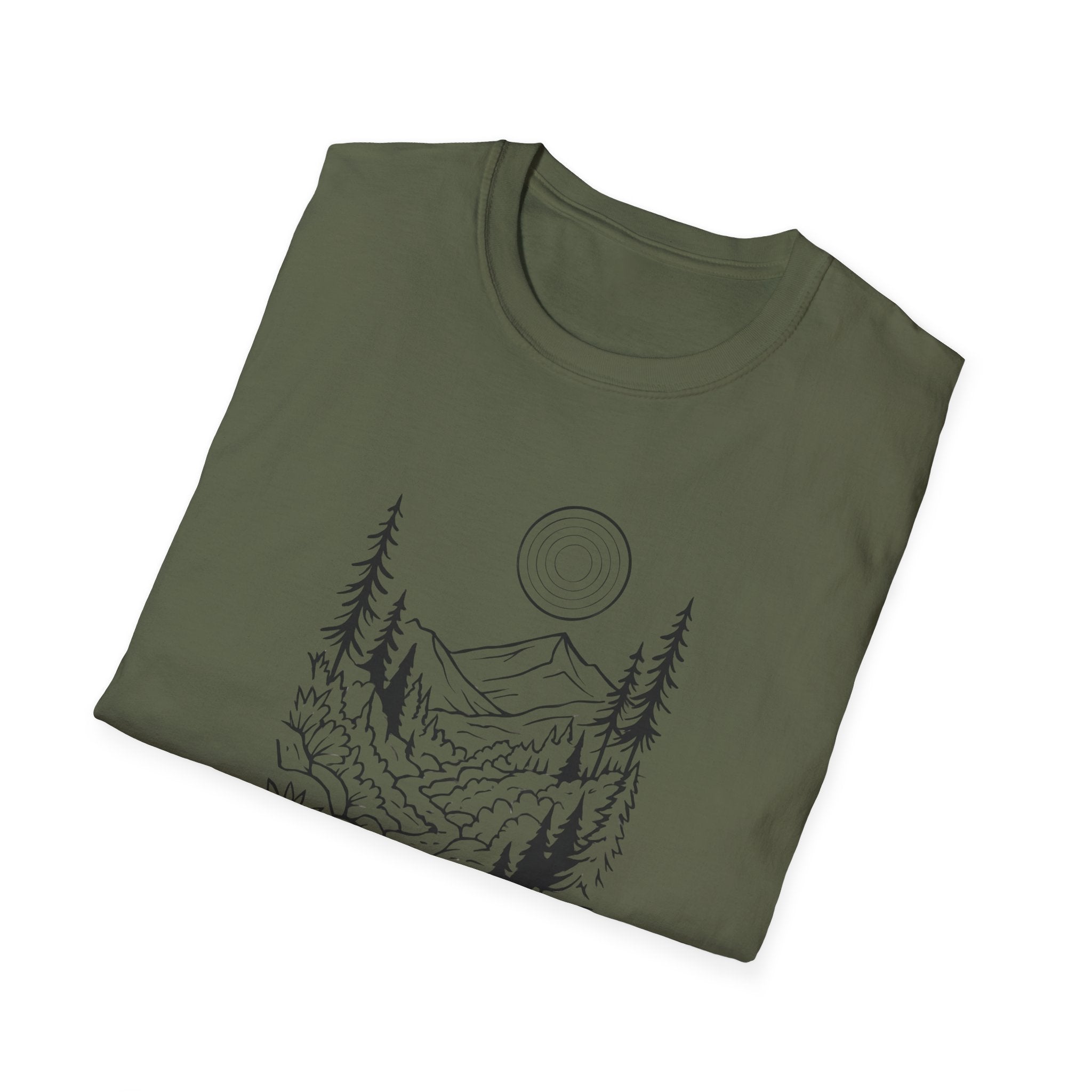 Moonlit Mountain Landscape T-Shirt